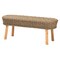 Bali & Pari Denver Modern Bohemian Natural Seagrass and Acacia Wood Accent Bench 243-13533-ZORO - alternate 1